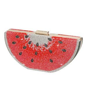 Clutch Purse, Crystal Evening Bag, Watermelon Shape Handbag, V :o)